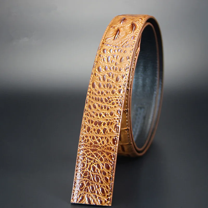 Ремень мужской из искусственной кожи с крокодиловой полоской модный пояс без