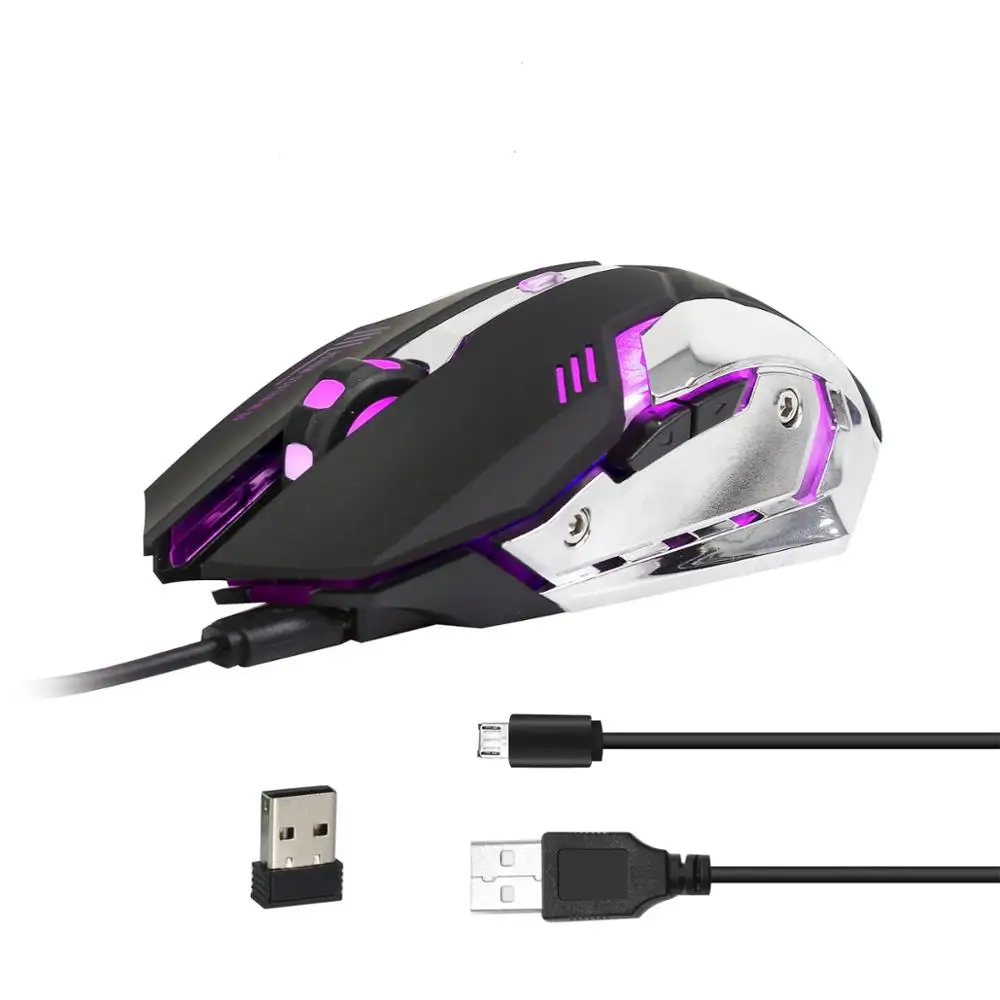DASENLON STORE Zerodate игровая мышь 2 4 ГГц Беспроводная со встроенным аккумулятором 600 мАч |