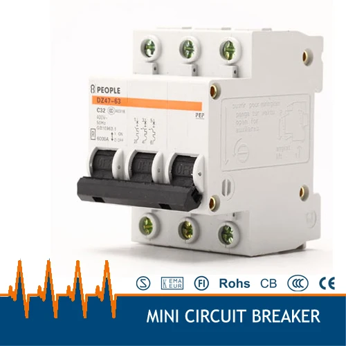 DZ47 63 AC380v 3 фазы 32 А избыточные автоматические выключатели|circuit breaker|amp circuit breakercircuit