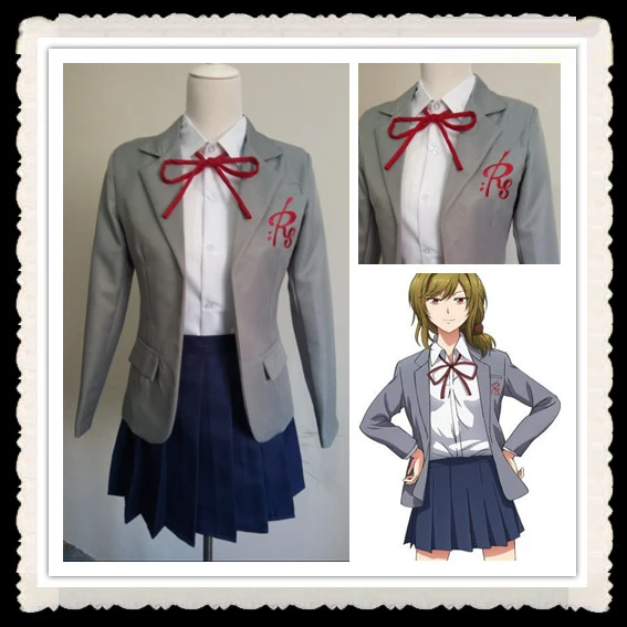 

GANGAN ONLINE Yuzuki Seo Costume for kids anime cosplay clothes plus size japanese school uniform skirt for girls Send socks