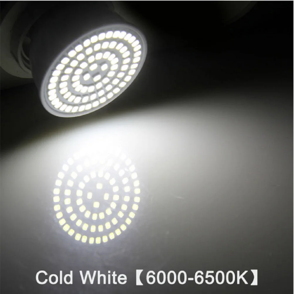 E27 white light E27 светодиодный вниз светильник 220 V SMD 2835 Точечный светильник 48 Светодиодный s теплый белый светильник для дома Точечный светильник Светодиодный лампа лампады светильник лампочка - Цвет: E27 white light