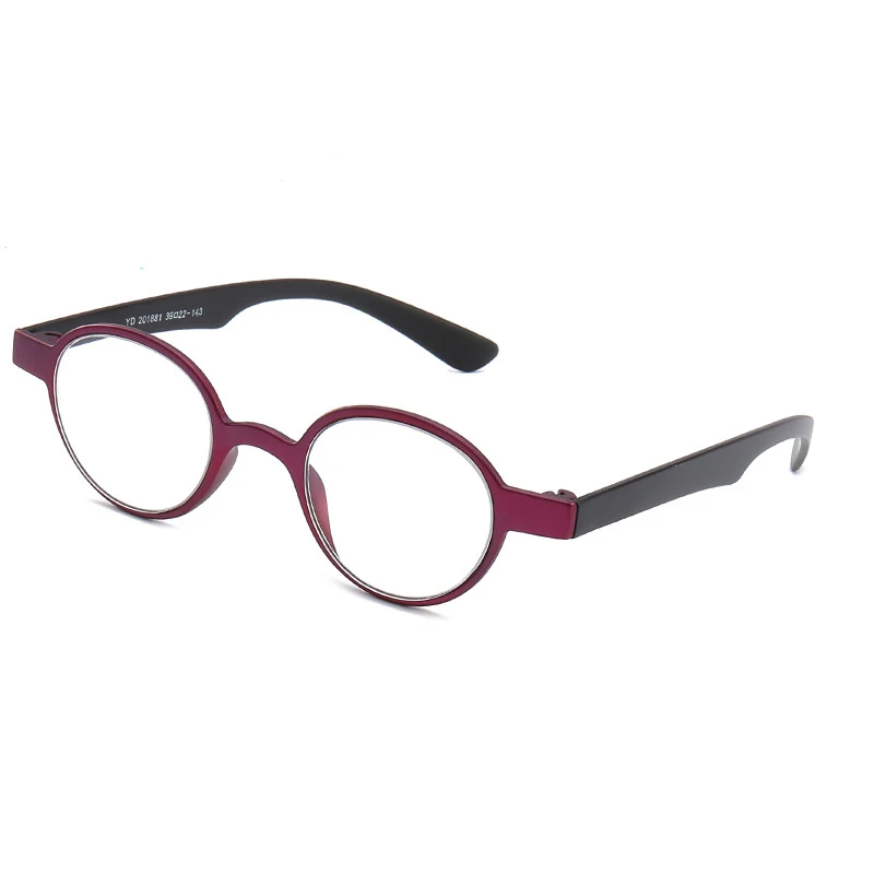 Wine Red Iboode, унисекс, винтажные круглые очки для чтения, Ретро стиль, стиль колледжа, очки, прозрачные линзы, брендовые, модные, оправа для очков - Цвет оправы: Wine Red