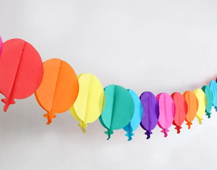 Разноцветное сердце любовь баннер бумажные вечерние гирлянды День Святого