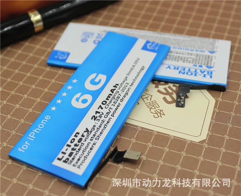 Оригинальный аккумулятор 100% мАч для iPhone6 iPhone 6g высокая емкость фотоэлементы