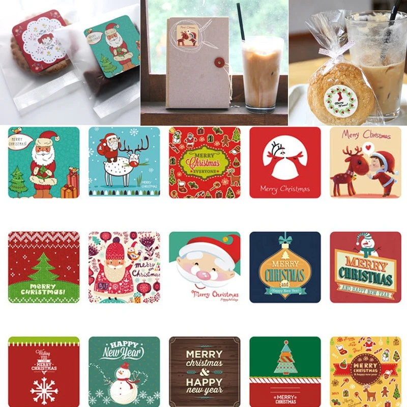 38 шт. пакеты для печенья Стикеры рождественские свитеры с Стиль Скрап Бумага s