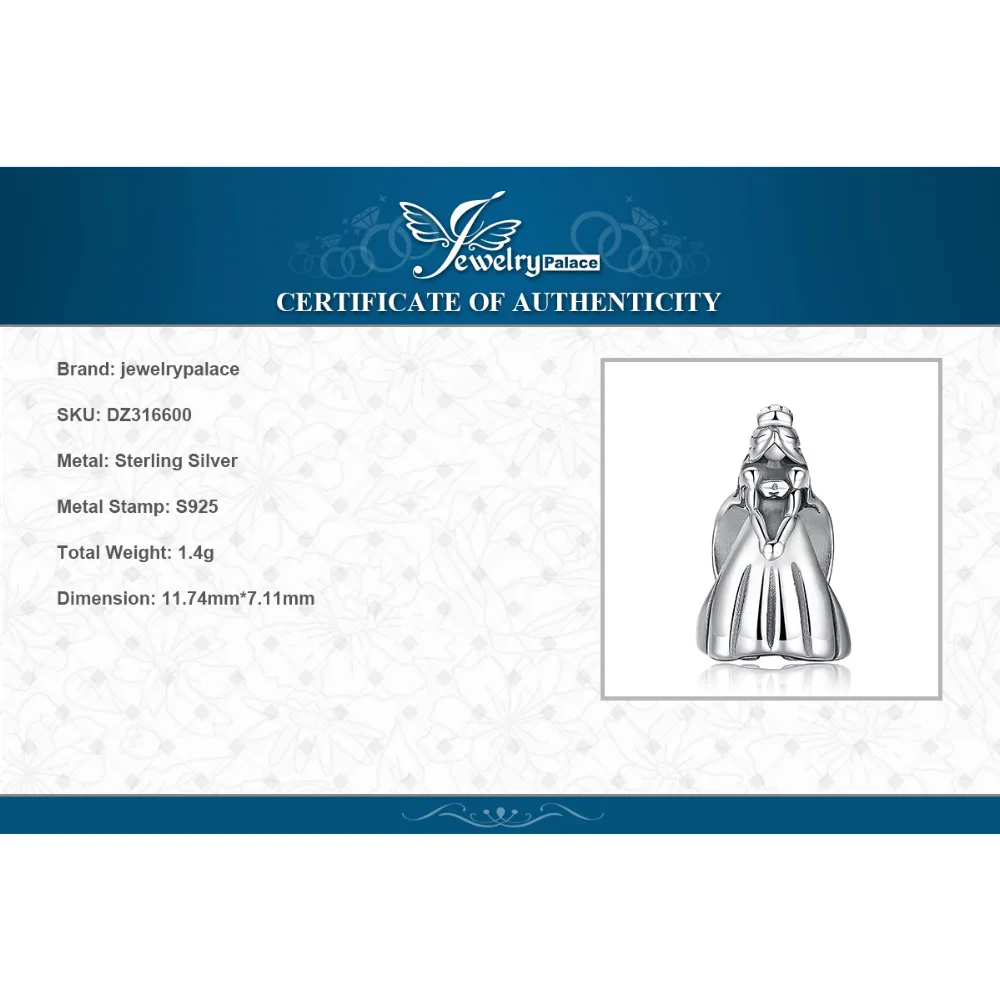 Ювелирный дворец 925 Стерлинговое серебро Счастливая свадьба 3D невестка бусинки подходят для браслетов для женщин Ювелирные изделия как лучшие подарки.