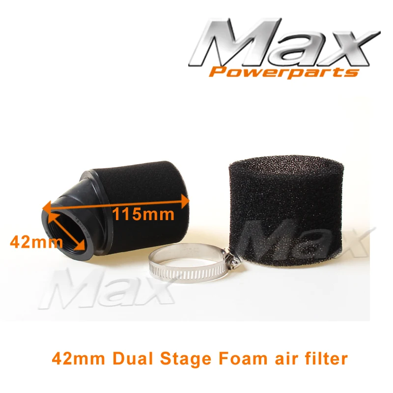 Высококачественный 42 мм Двухступенчатый Воздушный фильтр из пенопласта для