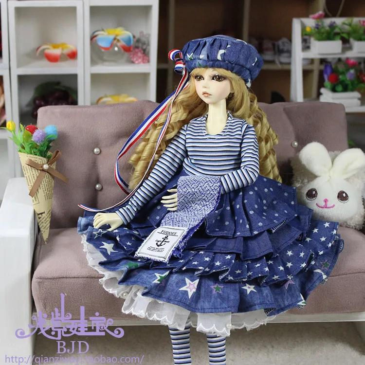 1/4 1/3 на шарнирах, в масштабе платье+ шляпа+ шарф для SD одежды BJD Аксессуары куклы, не включены кукла, обувь, парик и другие аксессуары 18D1596