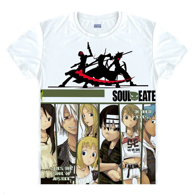 Футболки SOUL EATER многостильные рубашки с коротким рукавом Soru Ita DWMA Shibusen Maka Albarn Soul