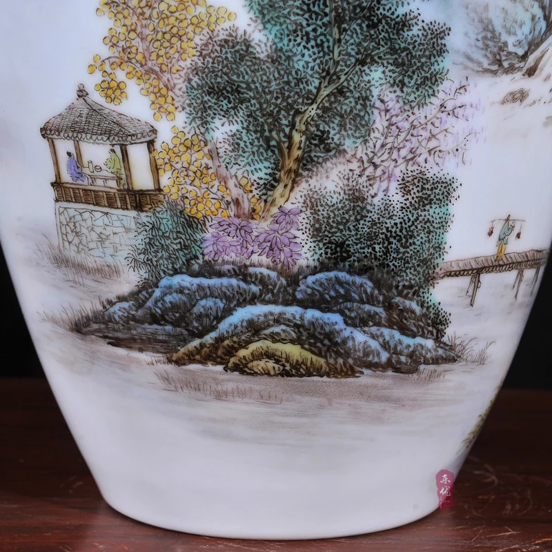 Керамика Jingdezhen Li Dongming пастель городок для гостиной домашнего интерьера модная