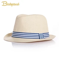 fashion summer baby hat brief straw kids fedora hats for boys girls children jazz cap baby beach accessories