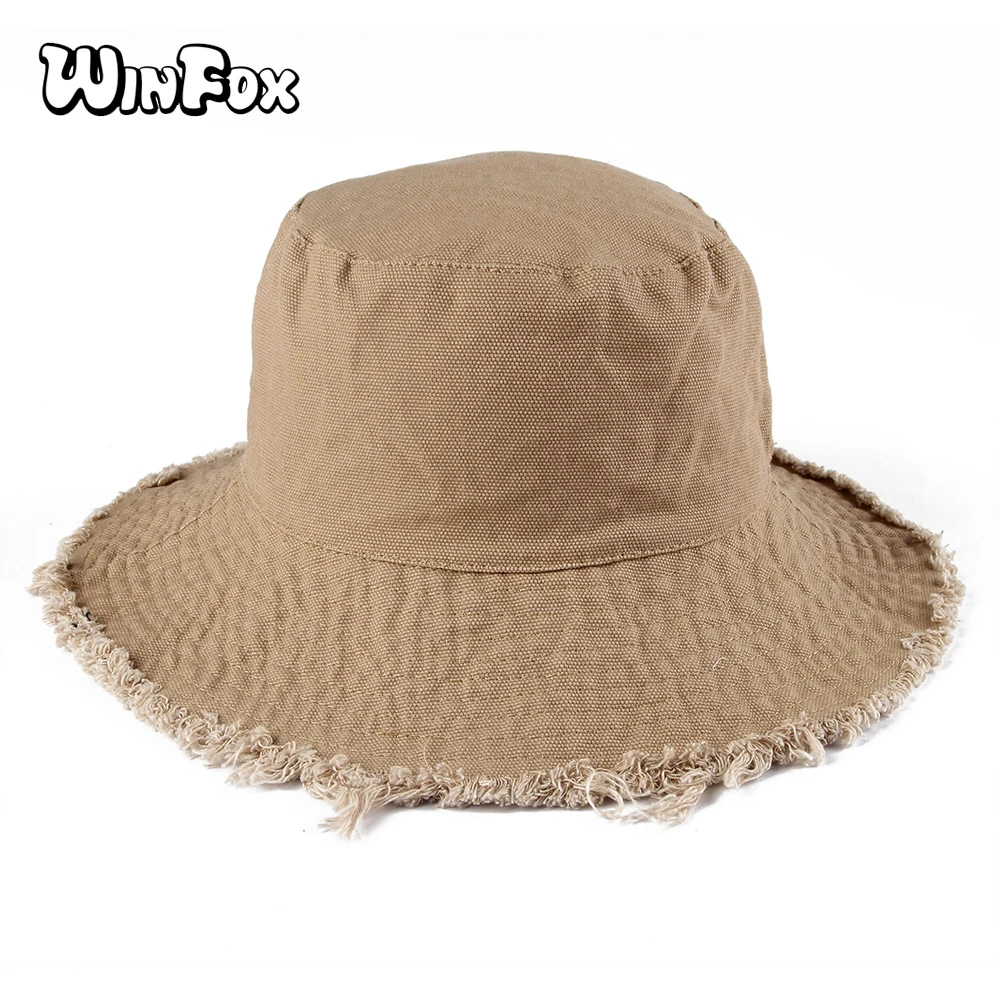 Winfox Новинка лета 2018 черные серые верблюжьи однотонные джинсовые шапки Gorro Pescador с