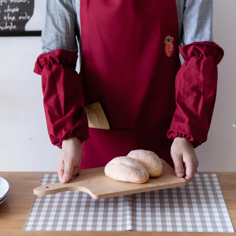 Украшенный вышивкой фартук кухонный комбинезон кофейня шеф повар для взрослых