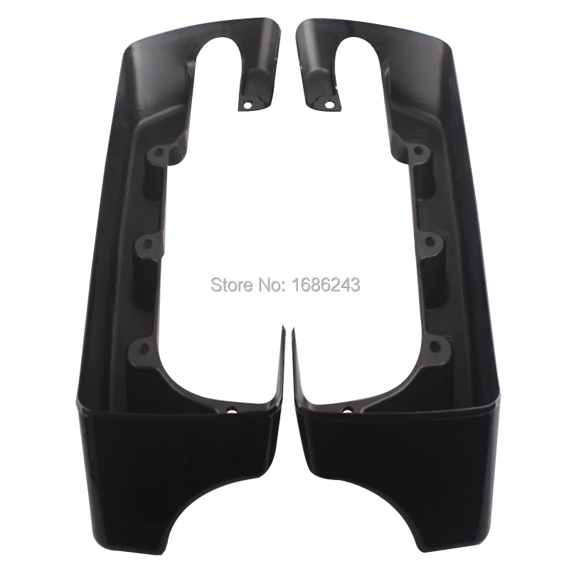 

Motorcycle 4" Hard Stretched Saddle Bag Extensions Black Fits For Harley Touring Electra Glide Road Glide King 2014-up