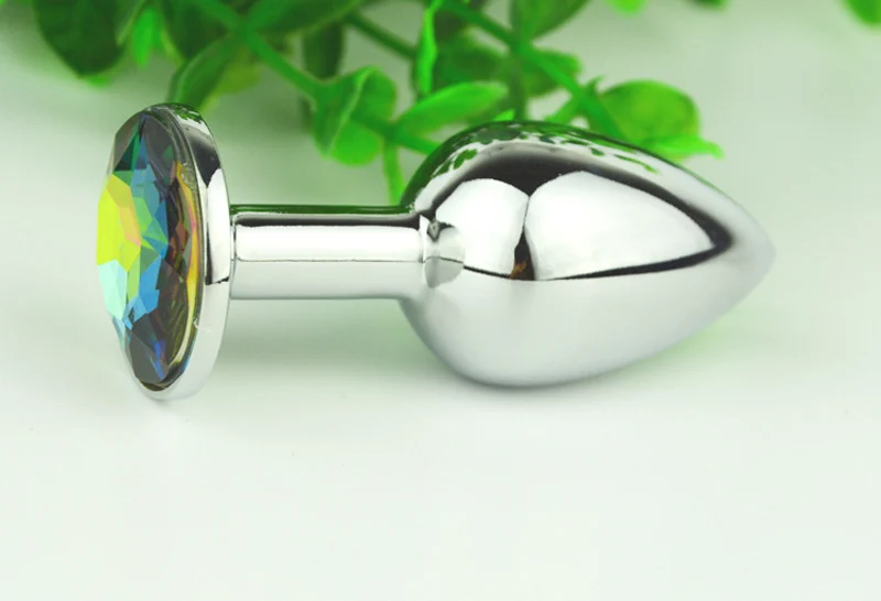 M Size Metal Booty Beads Butt Plug Adult Anal Toys Steel Plated Jeweled Stopper Sex Products |
