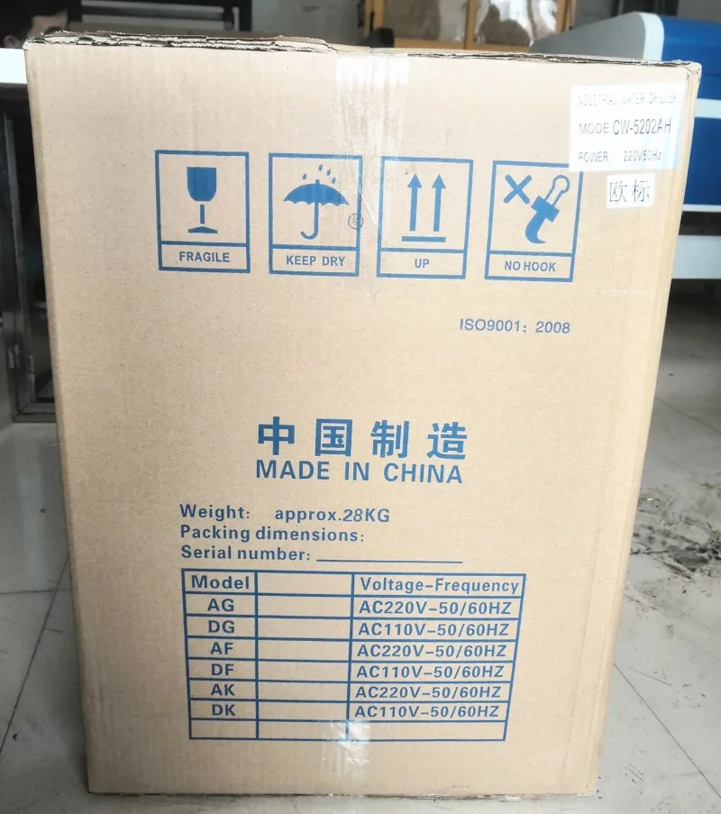 Лазерная гравировальная машина 220 V/110 V CW5202 охлаждения лазерного станка лазерной гравировки и резки 6090/1390/1810 охлаждения 100 Вт or150w лазера