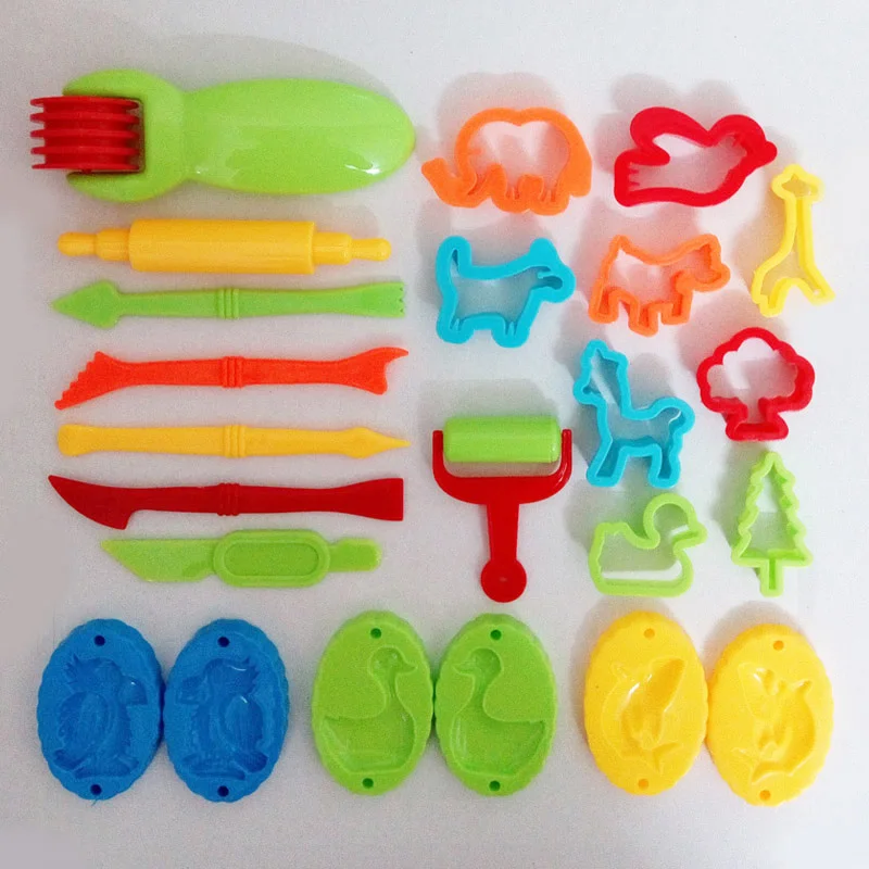 

23pcs/set Play Dough Tool Playdough Polymer Clay Plasticine Mold Tools Set Kit Magic Sand Mold For Kids Gift