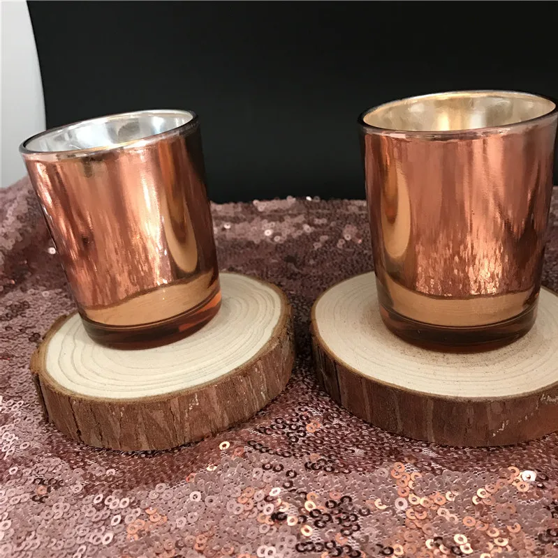 Бесплатная доставка золотой и серебряный стеклянный подсвечник 12 шт./лот 2 5