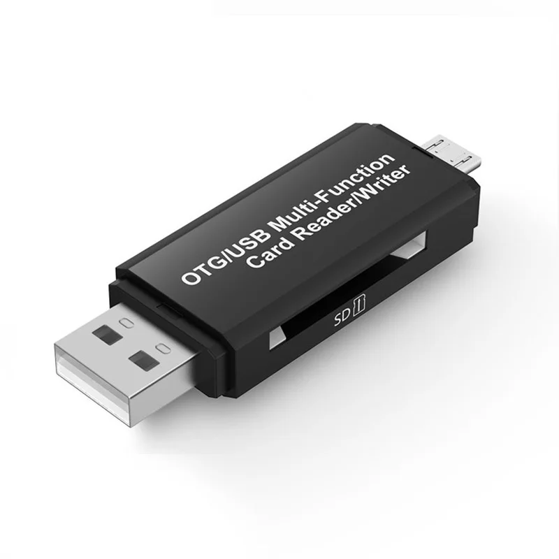 3 в 1 Micro USB кард-ридер Мужской к USB 2,0 Женский OTG адаптер SD/TF кард-ридер для Android телефона ПК ноутбука