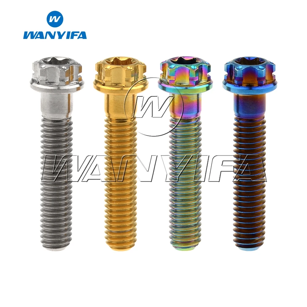 Титановый болты &quotWanyifa&quot M6x30mm Torx Фланцевая головка винт для велосипедной