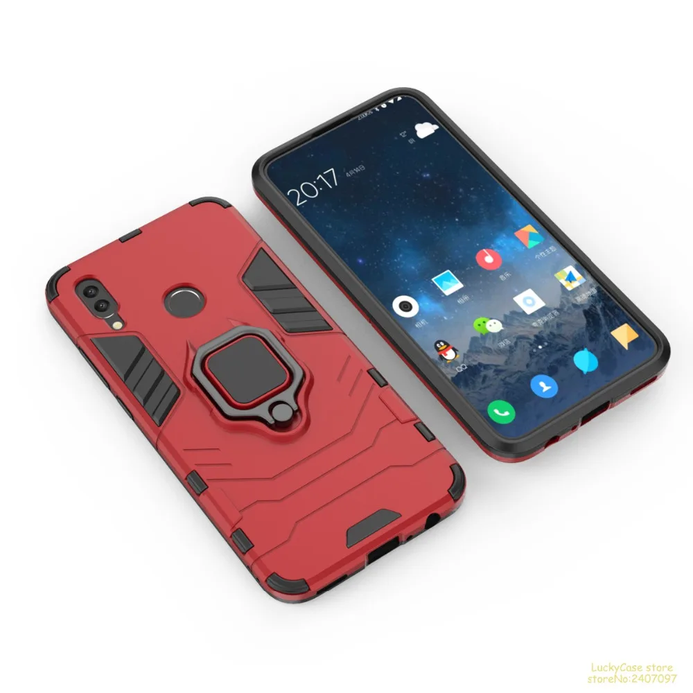 Гибридный защитный чехол-подставка для телефона с кольцом huawei P SMART 2019