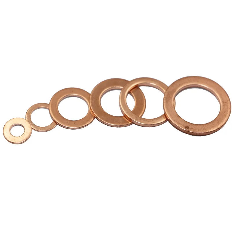 Аксессуары 150 шт Высокая твердость латунные плоские шайбы уплотнительное кольцо