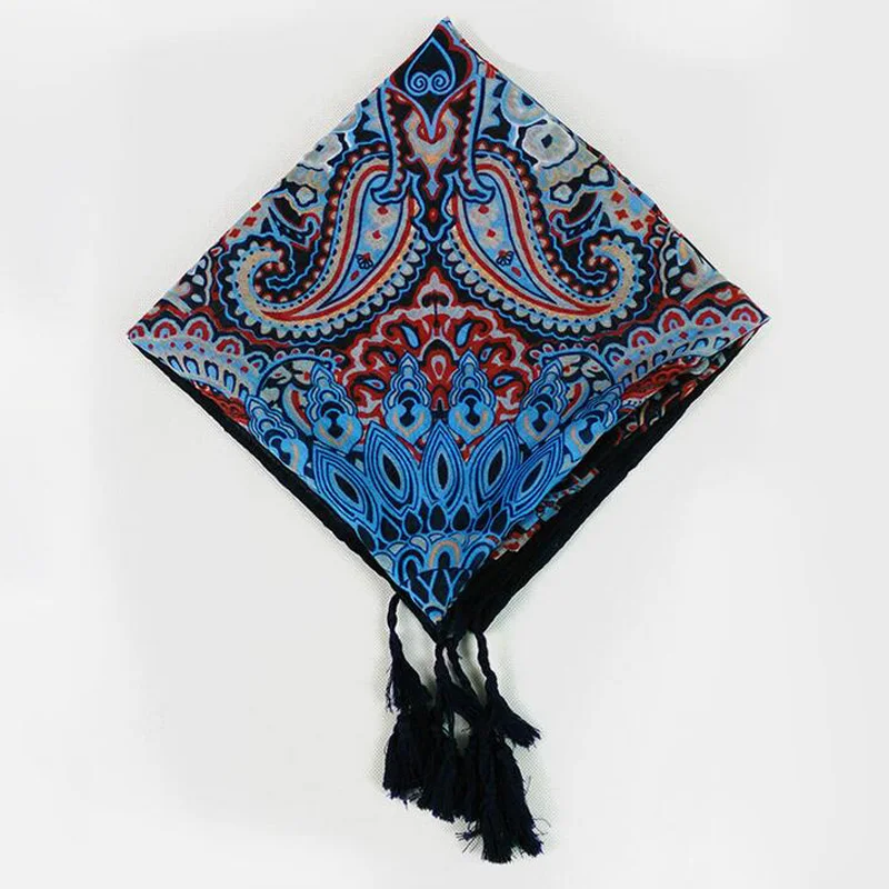 Хит 2018 новый дизайн женский кисточкой кешью тотемный принт квадратный шарф мусим