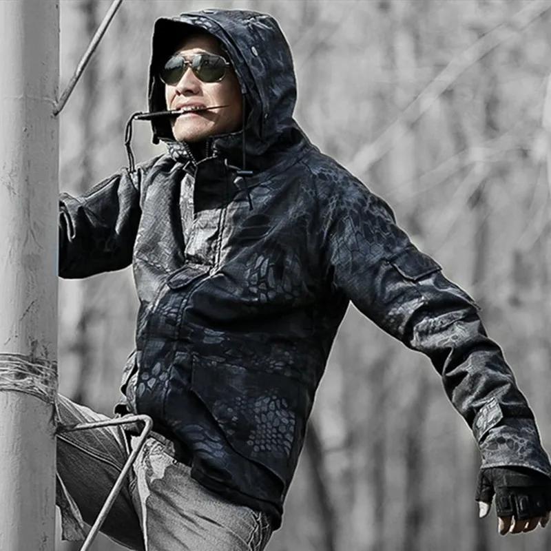 Мужские армейские тактические теплые куртки военная камуфляжная одежда