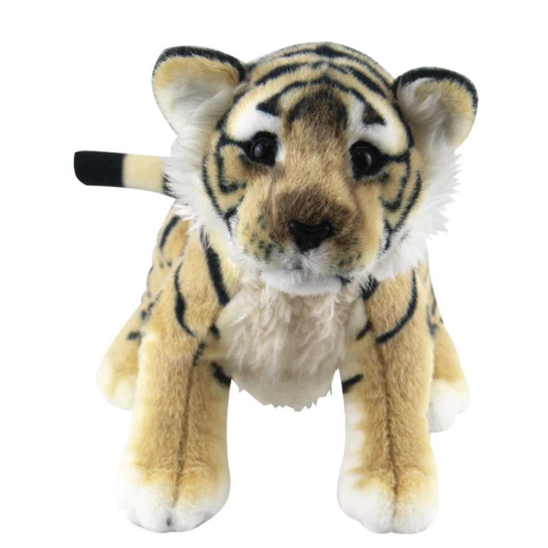 38-48 см Коричневый Белый сидящий тигр мягкая плюшевая игрушка кукла реалистичное
