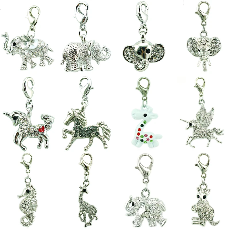 JINGLANG смешанный заказ модные подвески с застежкой лобстером Висячие Стразы