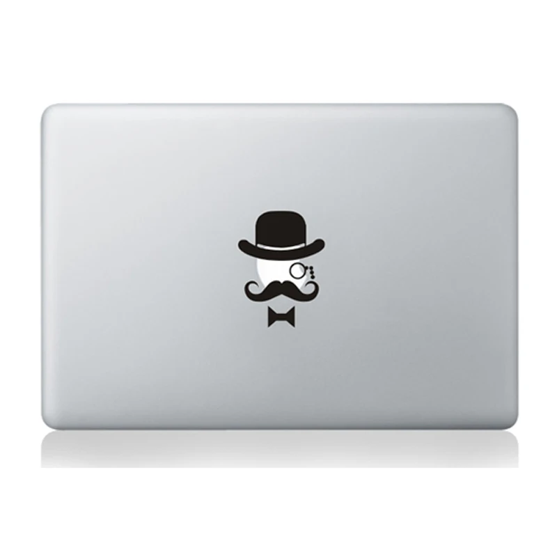 Черный мультфильм ноутбук частичный стикер для Apple MacBook кожи Air 11 12 13 Pro retina 13 15 забавная Виниловая Наклейка Обложка для ноутбука