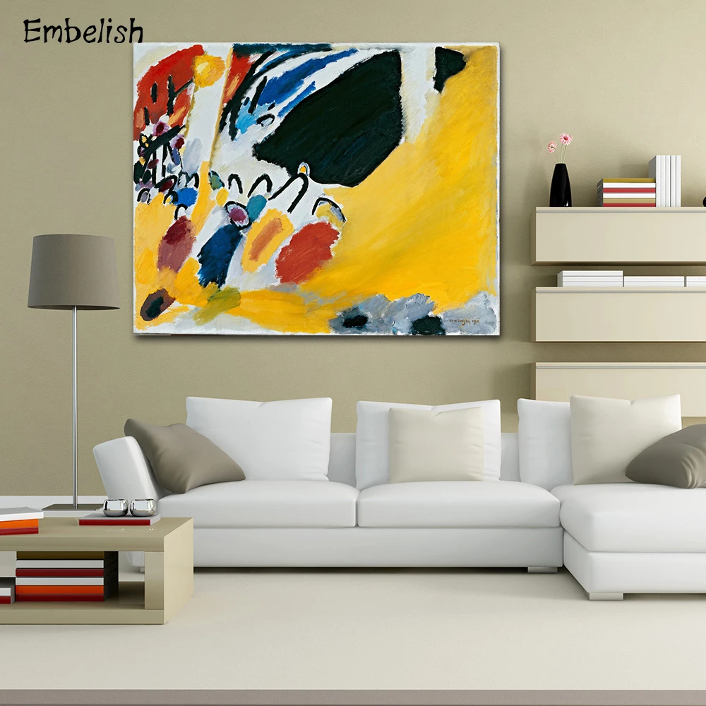 

Embelish 1 Pieces Kandinsky Abstract Artworks For Living Room Modern Home Decor Wall Art Pictures HD Canvas Bedroom Oil Painting