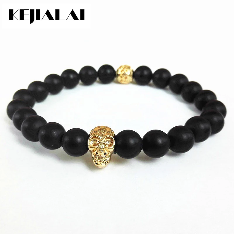 Лидер продаж мужской браслет в виде черепа модель 8 мм реальный скелет