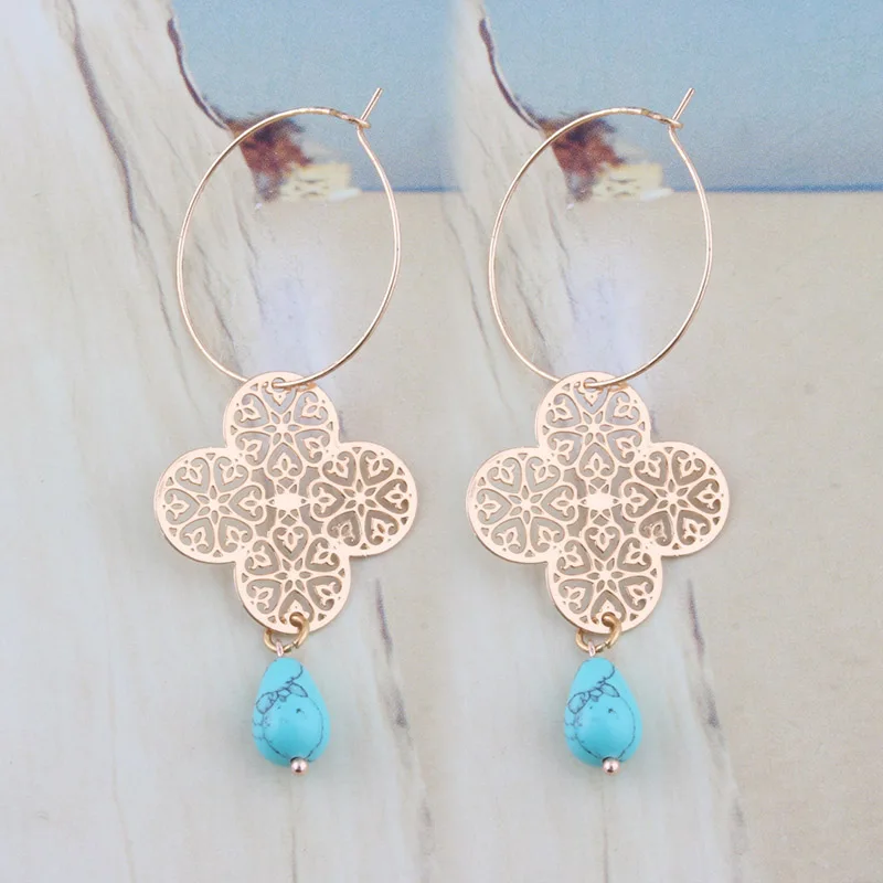 Серьги подвески NeeFu WoFu фирменные серьги с камнем очаровательные большие в виде