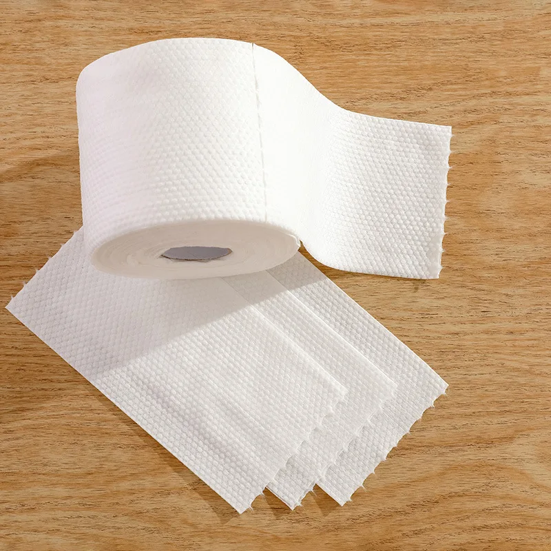 Одноразовое полотенце для лица 1 рулон снятия макияжа хлопковое очищающее с