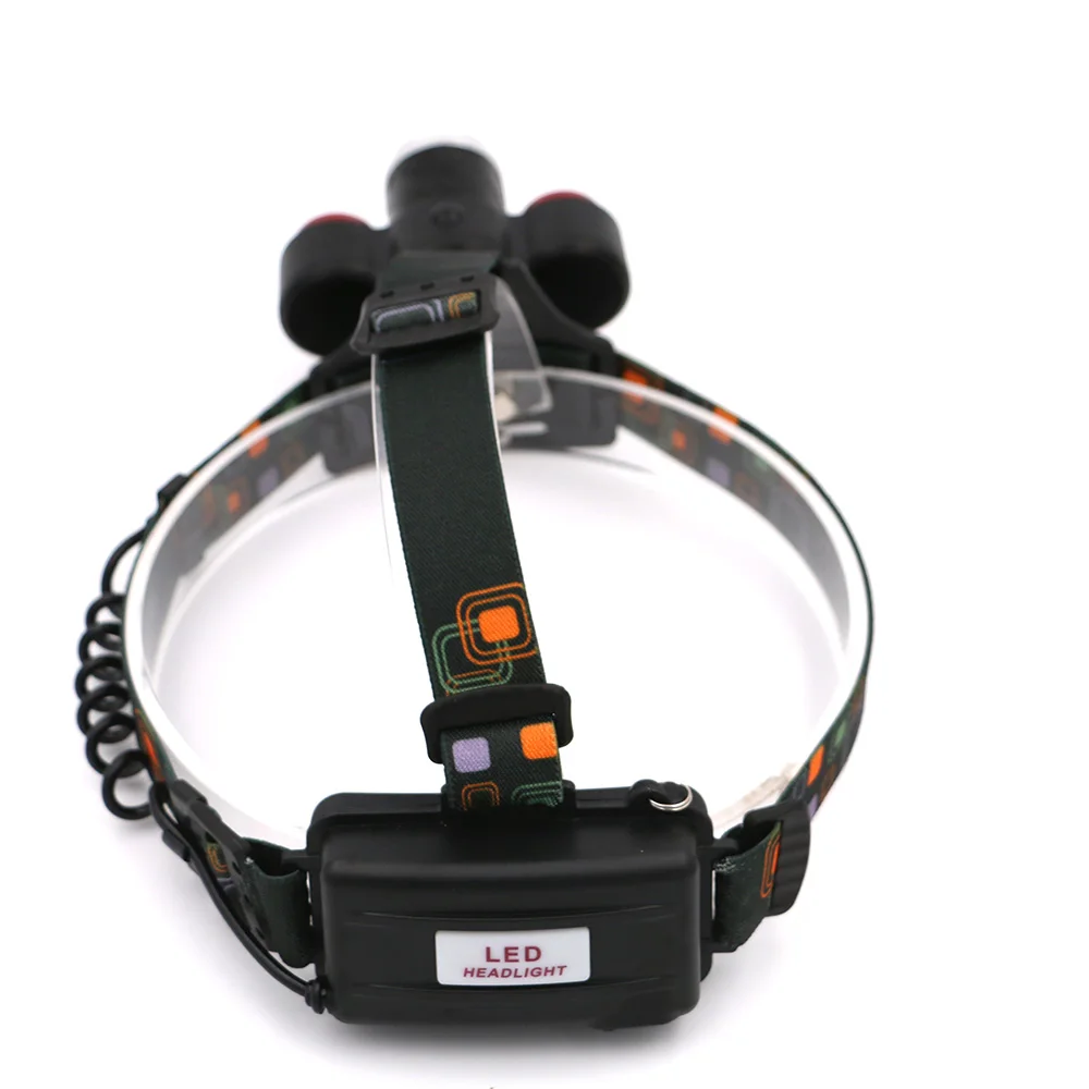 Фонарь налобный светодиодный 5000 лм 4 режима 1 * T6 + 2 R2|head lamp|led headlamplight headlights |
