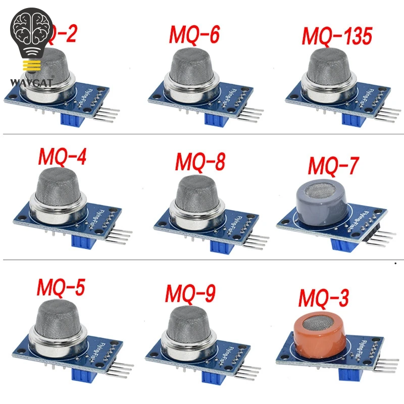 9PCSMQ Kit MQ-2 MQ-3 MQ-4 MQ-5 MQ-6 MQ-7 MQ-8 MQ-9 MQ-135 детектор дыма метана сжиженный газ Сенсор модуль для Arduino Starter DIY Kit - Цвет: 9PCSMQ Kit