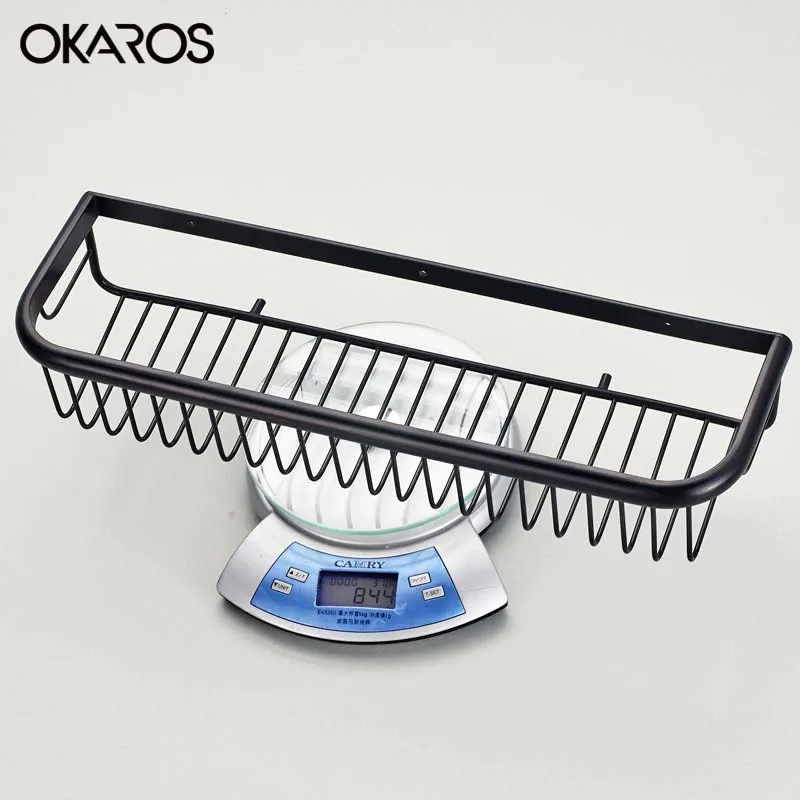 OKAROS (45 см) настенная одноуровневая полка для ванной комнаты полки корзина