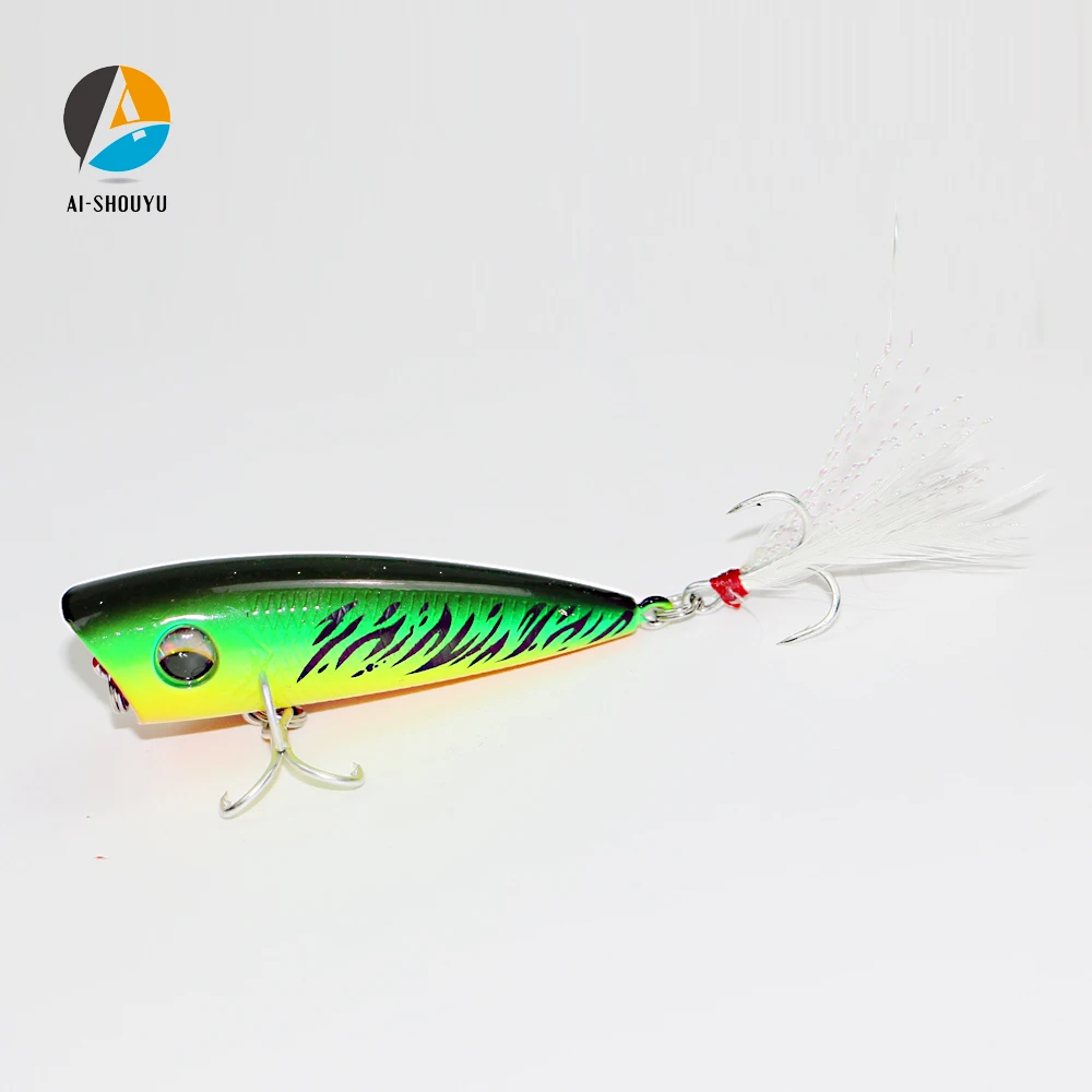 AI-SHOUYU 6cm 7g Popper Fishing Lures Hard Artificial Bait with 2 Treble Hooks Crankbait Minnow Swimming Crank Baits | Спорт и