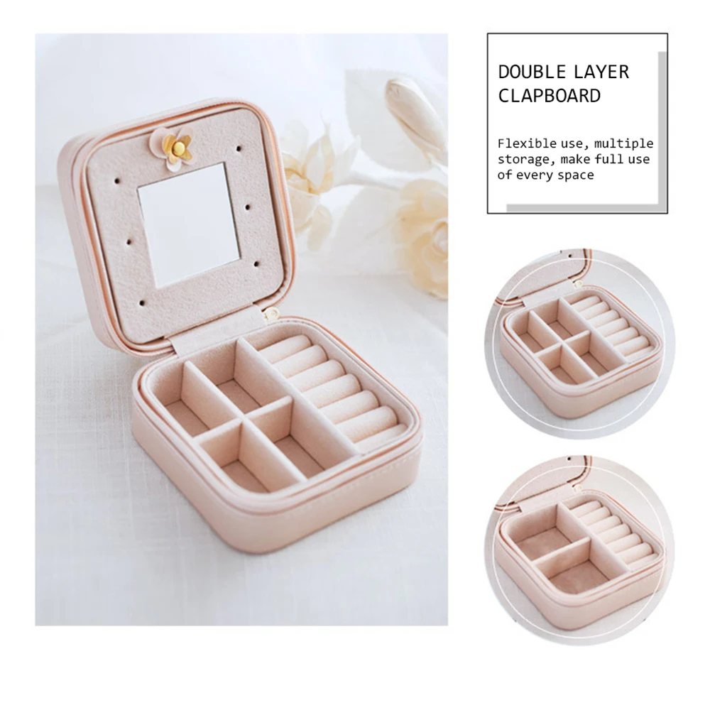 Christmas Portable Jewel Box Jewelry Organizer Cosmetic Makeup Earrings Necklace Ring Storage Case Gift | Дом и сад