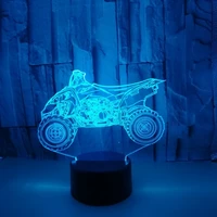 motorcycle 3d seven color touch table lamp 7 color change gradual night 3d visual lamp christmas gift childrens toys