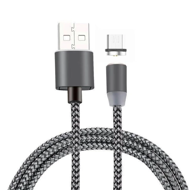 Space Gray Магнитный кабель Micro USB 2.1A для быстрой зарядки samsung s6 S7 s8 TYPE C Android для iPhone 5S 6 S 7 8 PLUS Магнитный кабель - Тип штекера: Space Gray