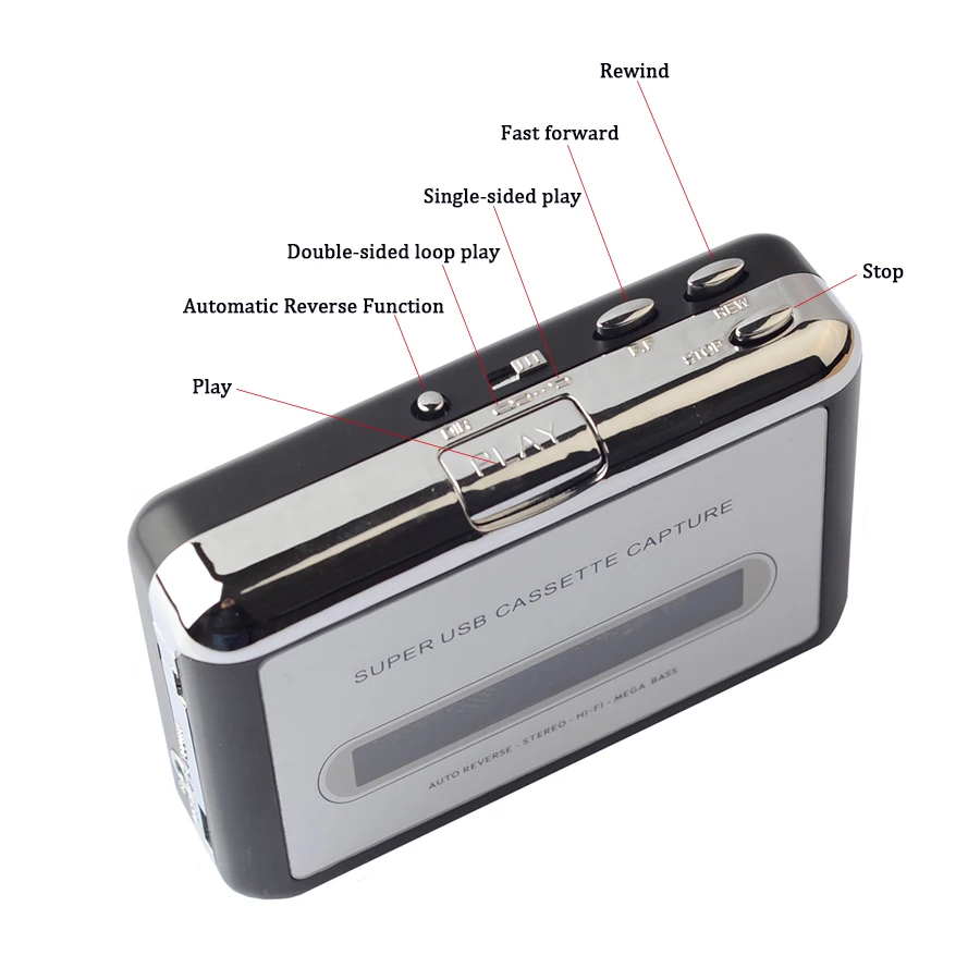 Кассетный плеер 10 шт./лот USB преобразователь кассеты в MP3 музыкальный Capture Audio