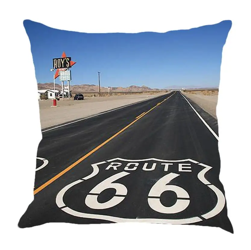 Ogiselstyle US ROUTE 66 пейзаж наволочка домашний Декор автомобиля диван для дивана