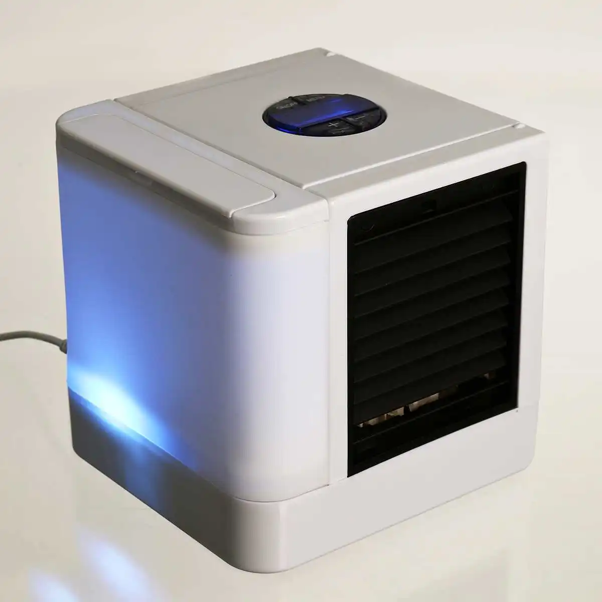 Мини USB портативный кондиционер воздушный охладитель, увлажнитель очиститель 7 цветов дисплей светодиодный температурный Настольный вентилятор охлаждения воздуха