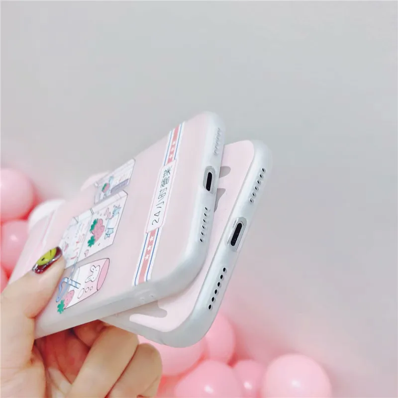3D Cartoon Strawberry Milk Girl Silicon case for iPhone X 6 7 8 6s plus Kawaii Milky TPU Back Cover phone cases |