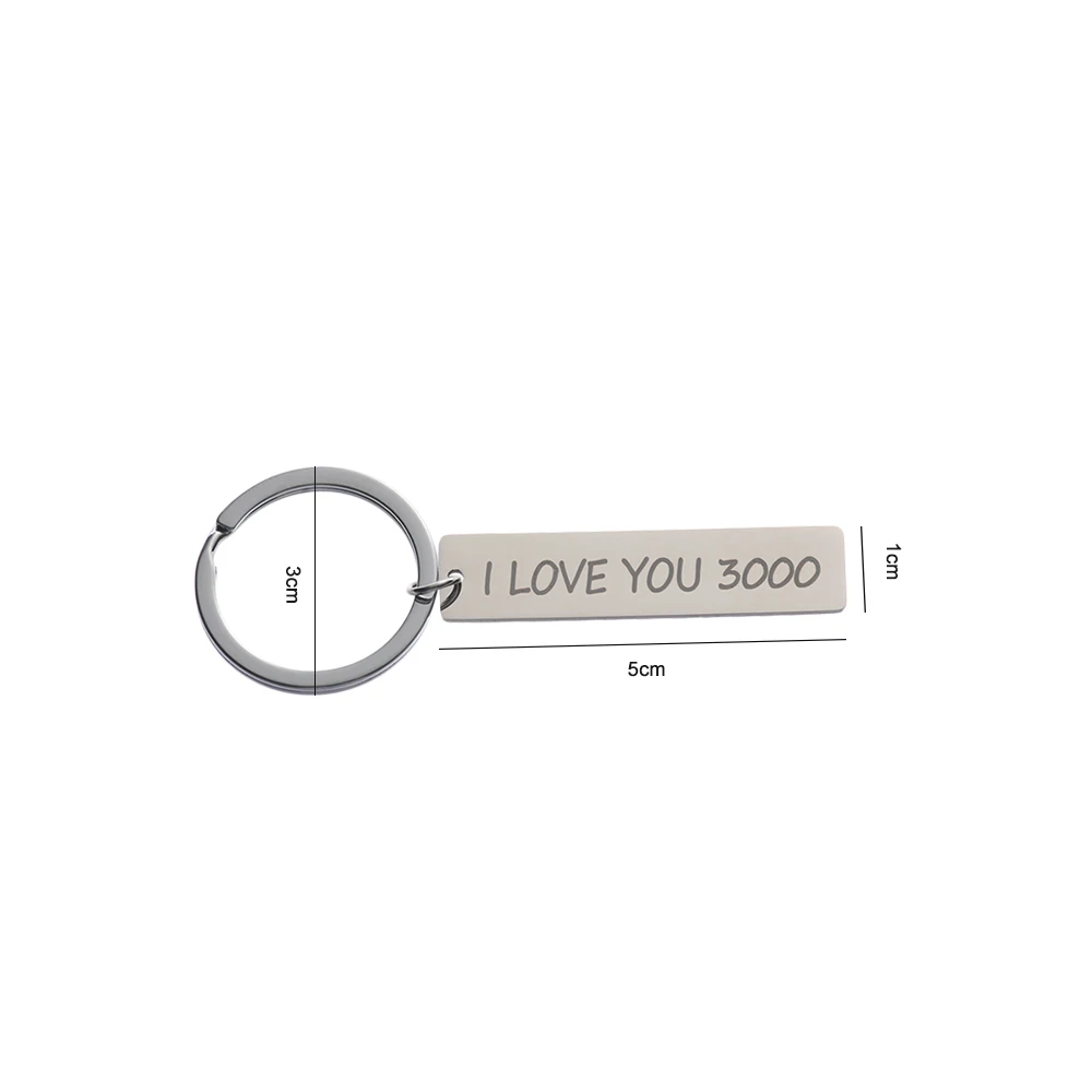 Популярный фильм I love you 3000 брелок подарок для фанатов кольцо ключей жены подруги