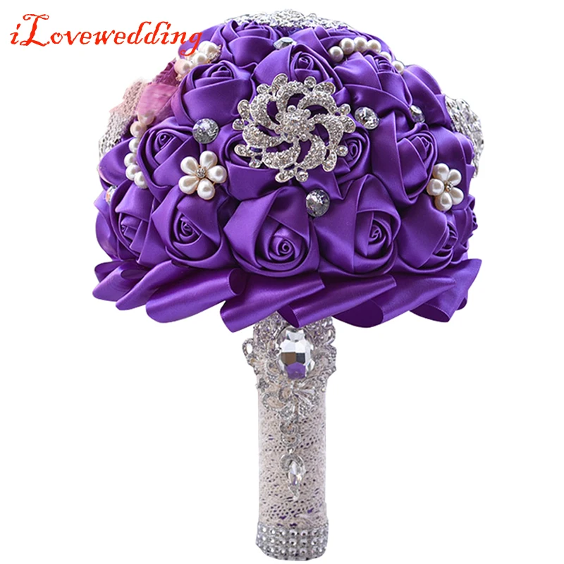Женский Букет невесты iLoveWedding свадебный букет из фиолетовых/розовых/слоновой