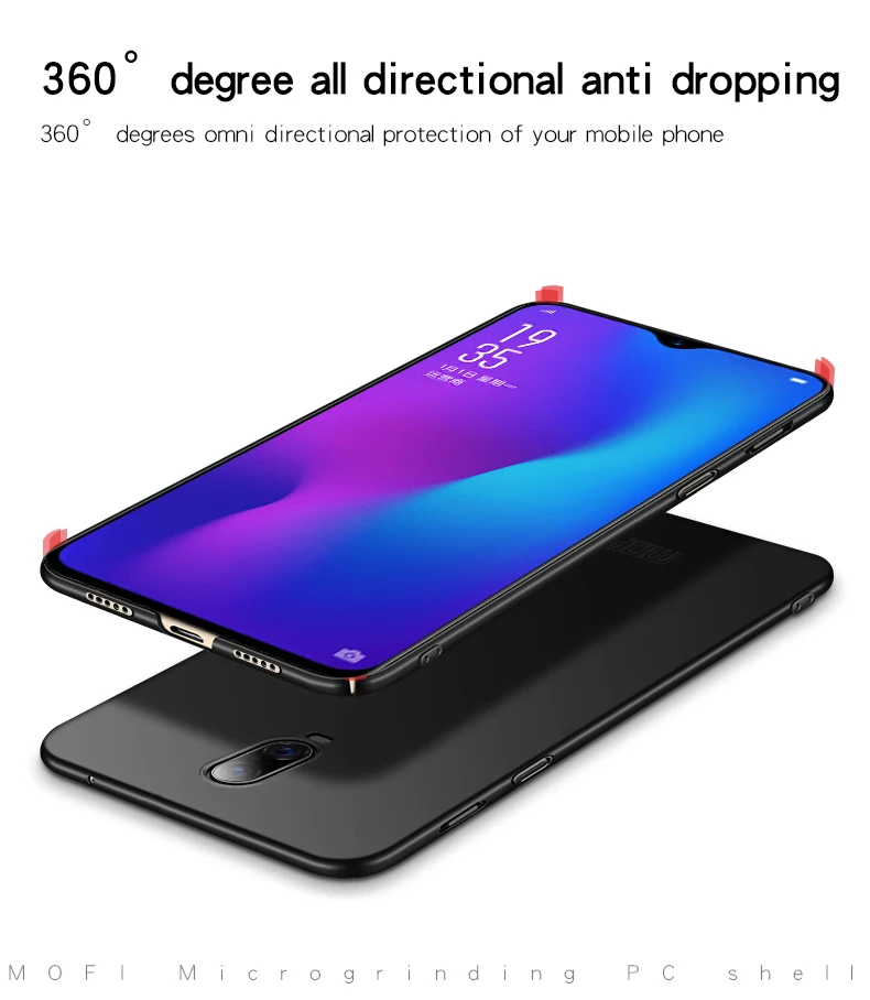 OnePlus 6 T чехол MOFI чехол Жесткий PC пластик задняя крышка One Plus 6 T Гладкий чехол противоударный OnePlus 6 T защитный экран