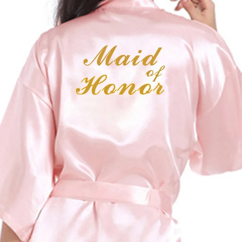 R19 2 атласные Короткие кимоно пижамы горничной из Honor/матрон Honor Ночная рубашка